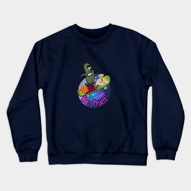 plankton the thief Crewneck Sweatshirt by ETERNALZELOUS